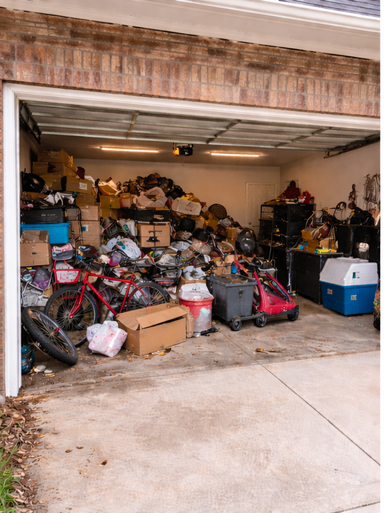 After garage cleanup with open organized space