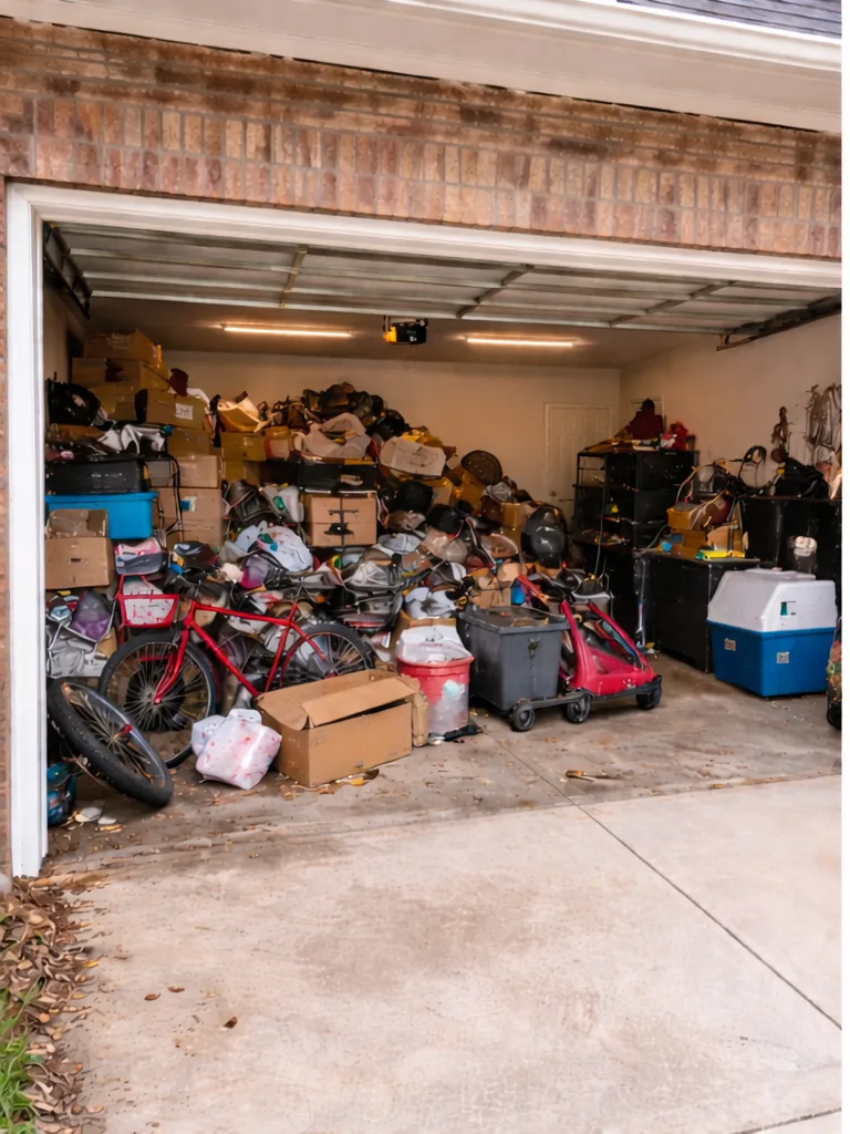 After garage cleanup with open organized space