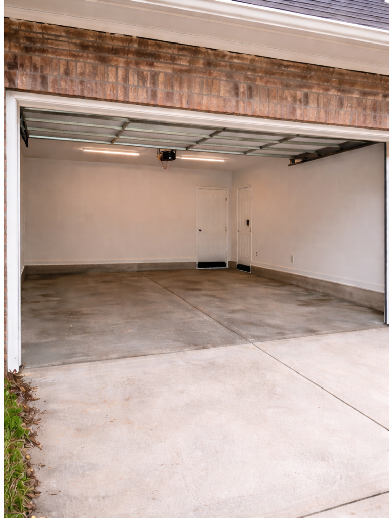 Before garage cleanup with heavy clutter