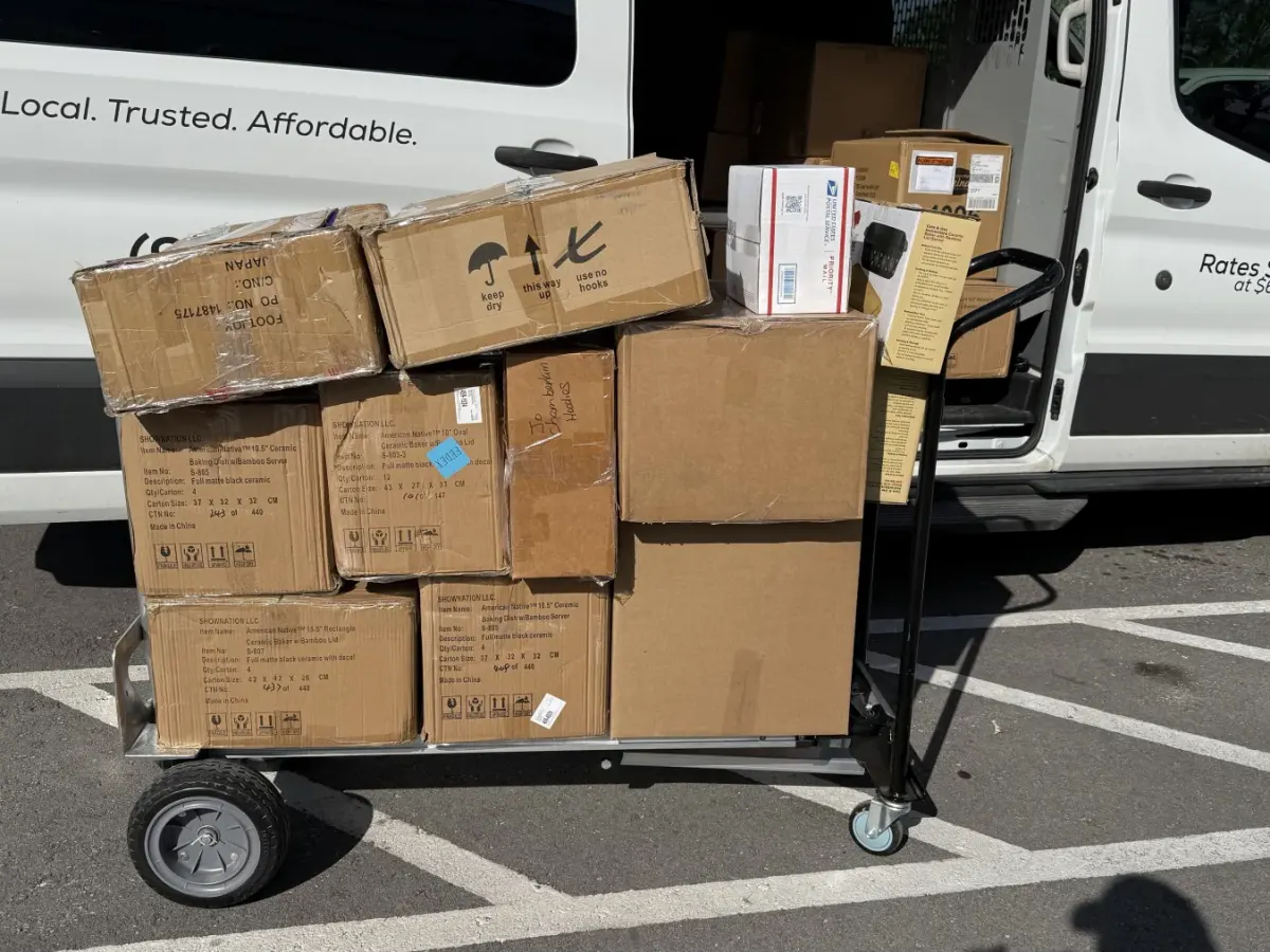 Boxed pickup load ready for hauling